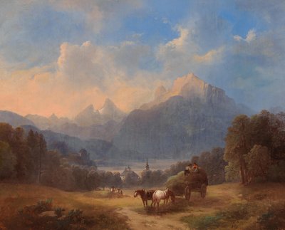 Escena del Salzkammergut de Franz Barbarini